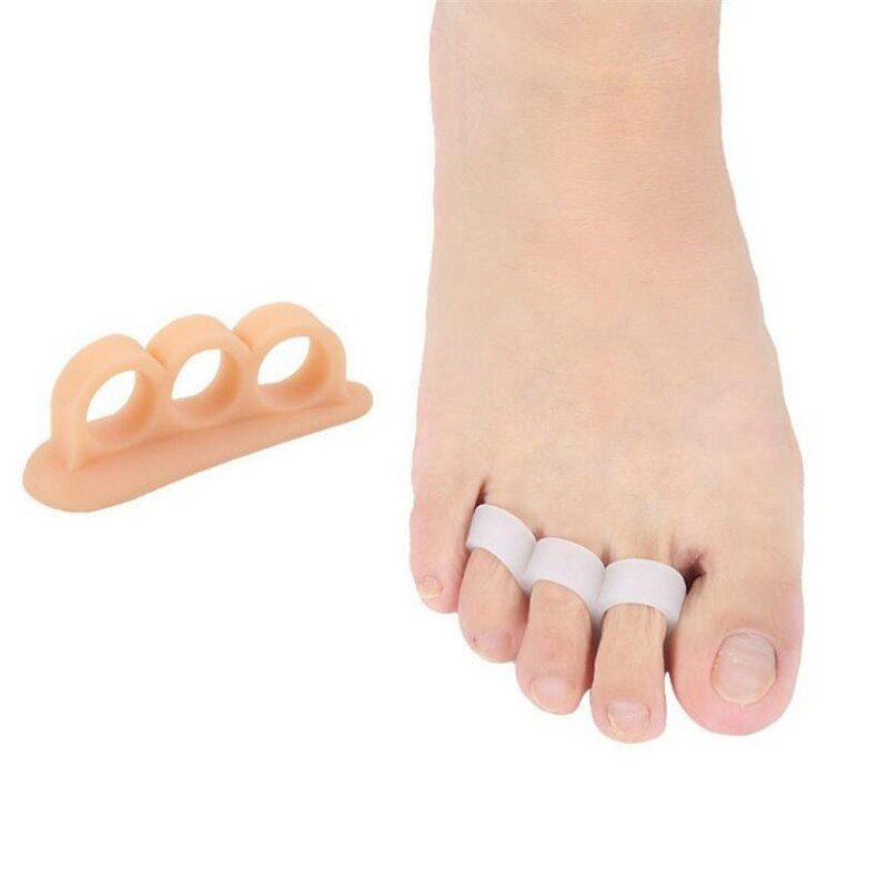 1 paar Siliconen Gel Hamer Teen Stijltang & Corrector voor Gekrulde Tenen Corrector Voeten Voet Pijnbestrijding Separator Gel Ondersteuning Pad