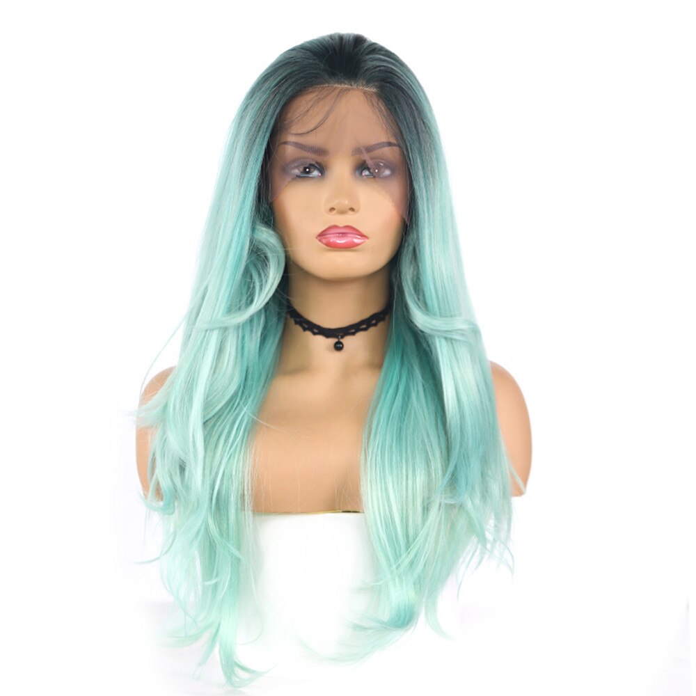 4*13 Lace Front Wig Synthetic Long Straight Wigs With Baby Hair SOKU Free Part Gluless Heat Resistant Lace Wig For Black Women