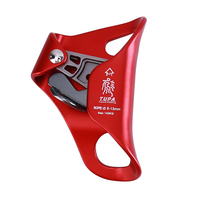 Outdoor Mountaineering Fall Prevention Rock Climbing Chest-style Handheld Risers Fall Protector Climbing Anti-dropping Device: Red