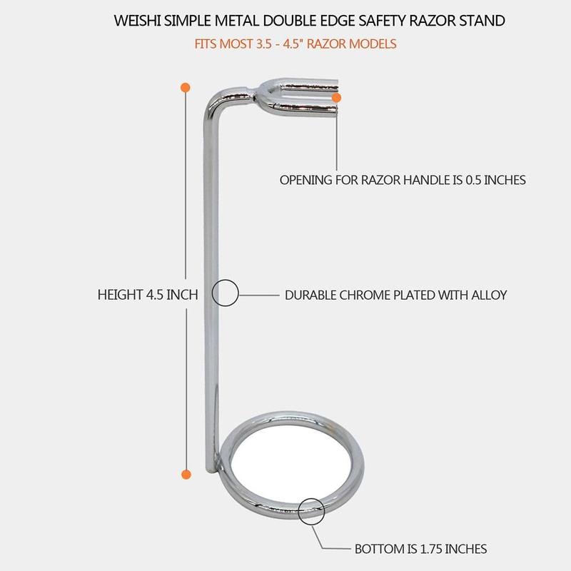Men Stainless Steel Safety Razor Stand Double Edge Holder Metal Support Shaver Art Z-frame Accessories Razor E0L9