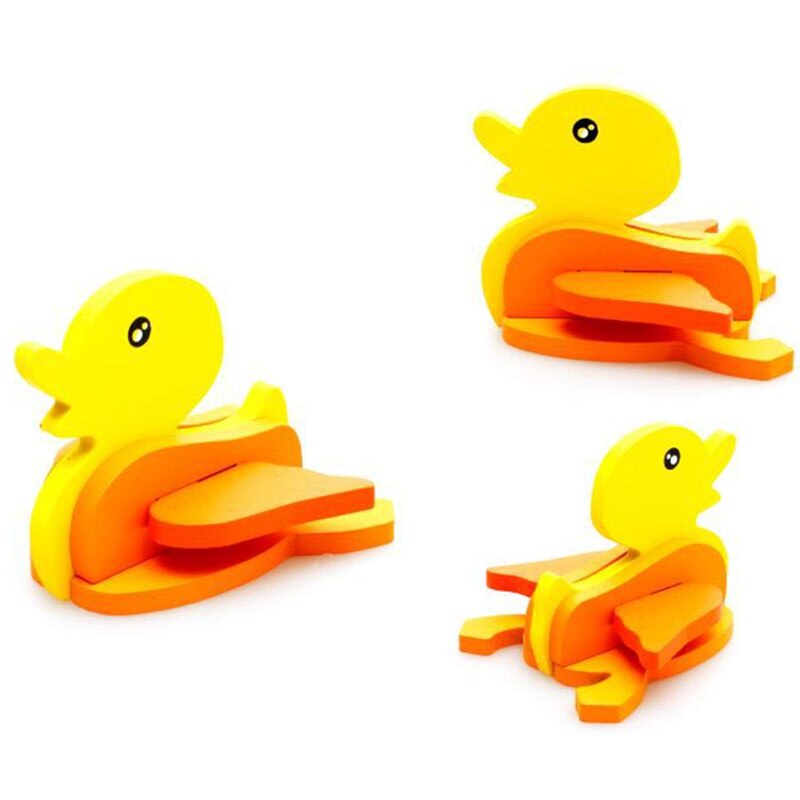 3D Three-dimensional Wooden Animal Jigsaw Puzzle Toys For Children DIY Baby Kids Handmade Wooden Toys Animals Puzzles: Duck