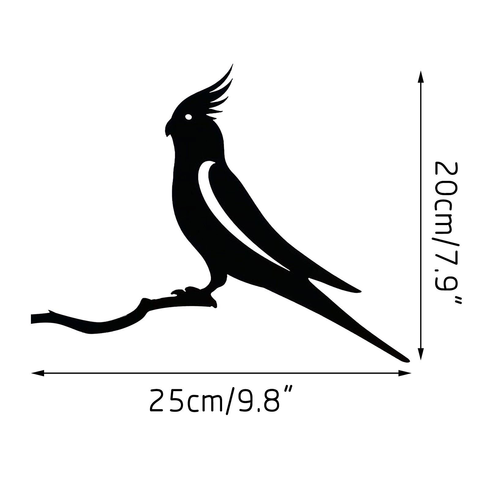 Tuin Art Outdoor Tuin Achtertuin Tak Metalen Rvs Art Metalen Vogel Yard Art Boom Vogel Dier Tuin Decoratie: E