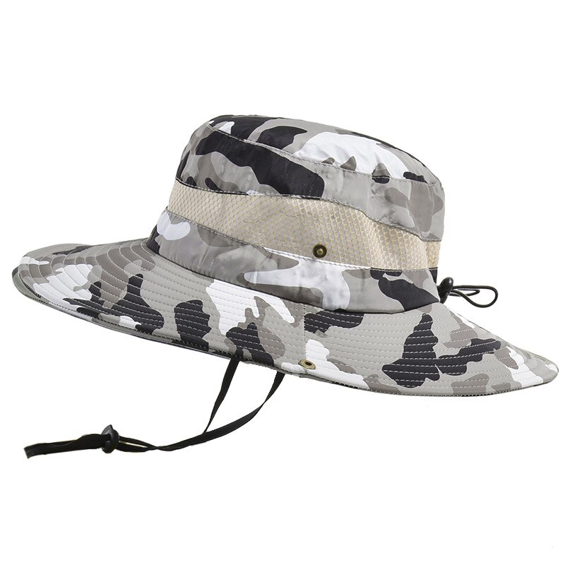 Outdoor Mannen Hoeden Vissen Cap Effen Kleur Brede Rand Anti-Uv Strand Zon Caps Vrouwen Emmer Hoed Zomer Herfst Wandelen Camping: Type 05