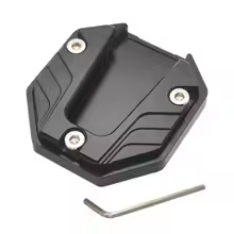 Universale scooter Moto Bici Cavalletto Prolunga Piede Cavalletto Laterale Estensione pad Piastra di Supporto base Ingrandita Antiscivolo: Grigio scuro