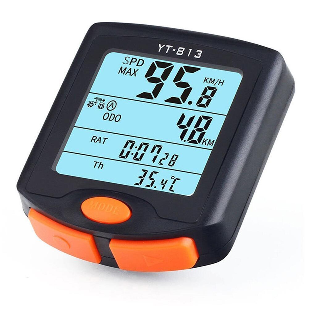 Waterproof Mountain Bike MTB Wireless GPS LCD Display Digital Speedometer Odometer Code Table Backlight Cycling Speed Counter