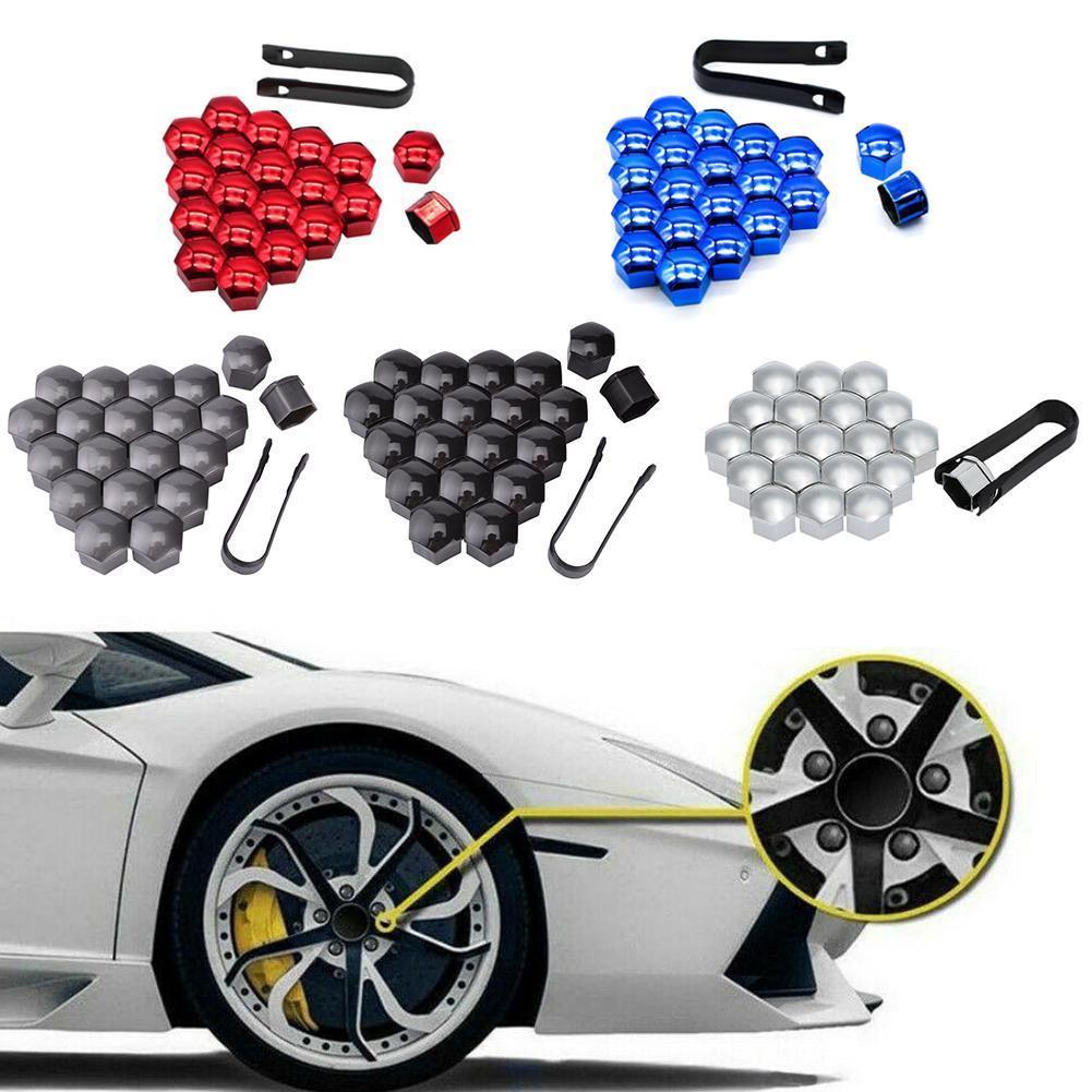 20Pcs Car Wheel Nut Caps 17/19/21mm Auto Hub Screw Cover Bolt Rims Exterior Decoration Special Socket Protection Dust Proof