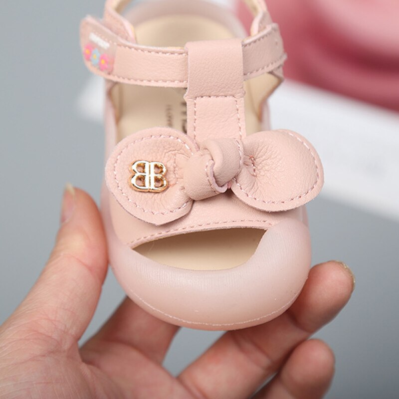DIMI Neue Sommer Baby Mädchen Schuhe Nette Bogen Mädchen Kleinkind Prinzessin Sandalen abgeschlossen Zehe Weiche Pu Leder Kleinkind Schuhe für Mädchen