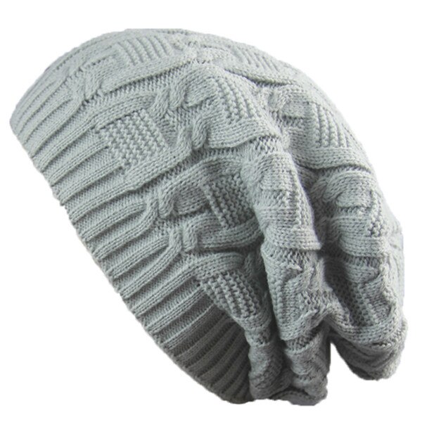 Dam vintermössa stickade mössor baggy oversized slouch twist hatt tjocka varma mössor herr casual stickad mössa: Färg 5