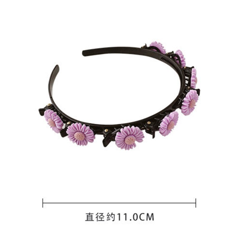 Kinderen Leuke Bloem Gevlochten Haarband Gebroken Haar Artefact Meisjes Niet Pijn Haarspeld Hoofdband Haarspeld Hoofdtooi Vrouwelijke