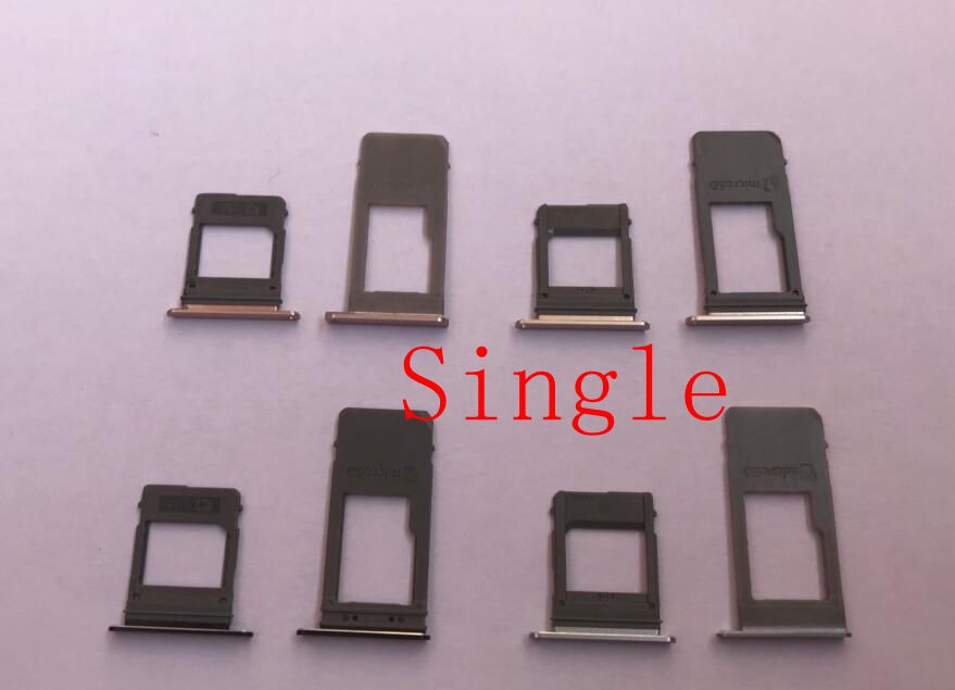 Originele Voor Samsung A5 A7 A520 A720 Sim kaart Lade Slot Houder + Micro Sd-kaart Houder Reparatie onderdelen