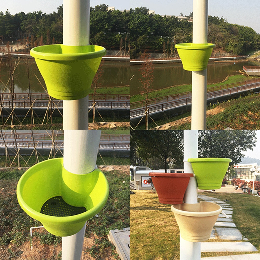 Goot Downspout Bloempot Houder Plant Hanger Bloemenmand Balkon Tuin Planter Kwekerij Potten Tuin