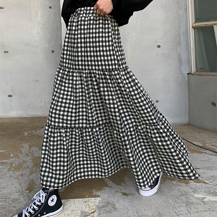 Mini Jupe Trapèze Plissée à Carreaux Pour Femme - Tissu Doux, Coupe évasée, Fermeture élastique Et Zip Caché - Style Décontracté