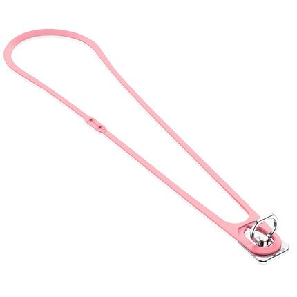 Mobiele Telefoon Lanyard Neck Strap Leash Ketting String Afneembare Intrekbare Siliconen Universele Voor Iphone Samsung Galaxy Rand: Pink