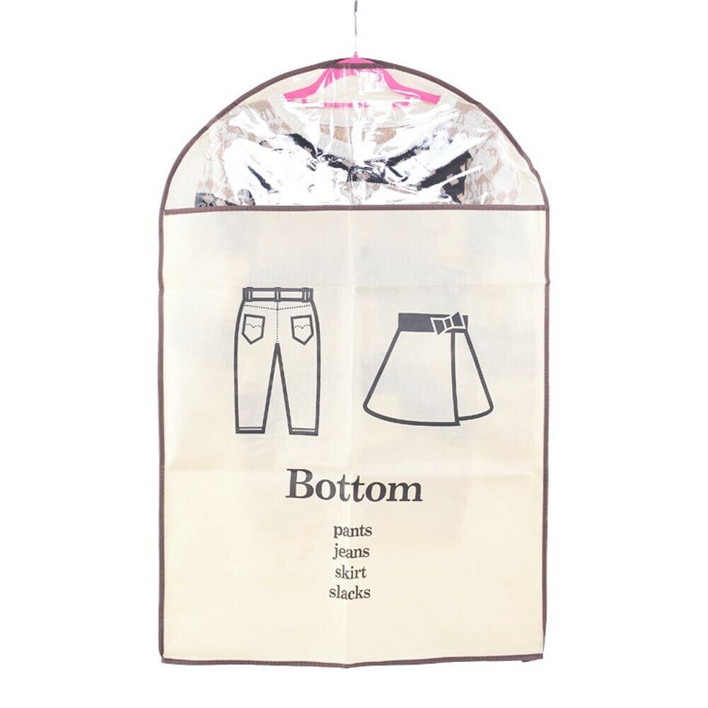 Newest Waterproof Thickened Nonwovens Clear Dust-proof Cloth Cover Suit/Dress Garment Bag Storage Protector: Bottom