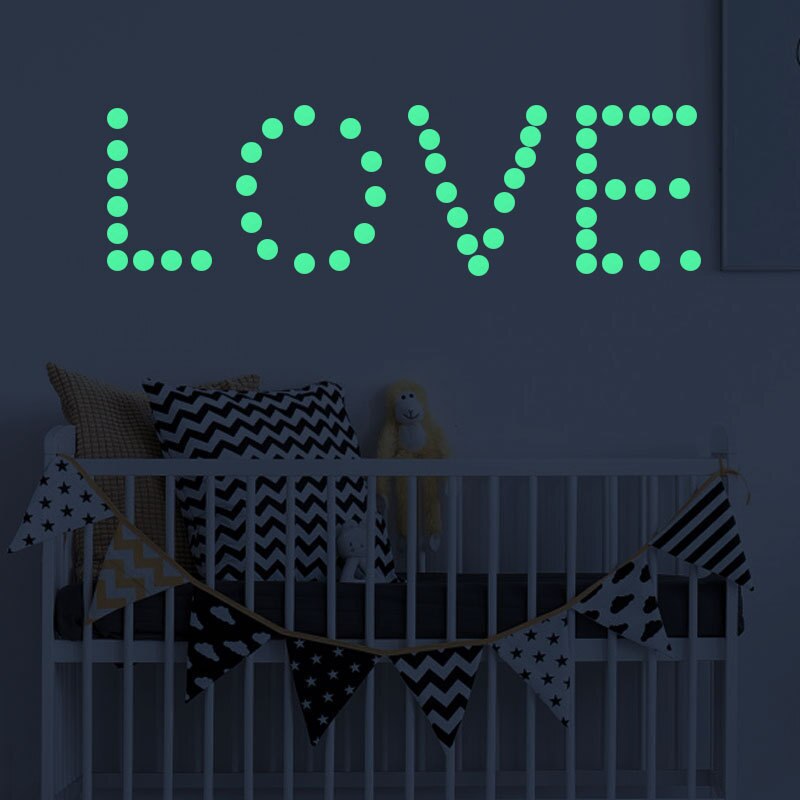 DIY Luminous Star Dots Bedroom Baby Kids Room Decal Glow at Night Fluorescent Dreamlike Home Decoration Glow In Dark Toy