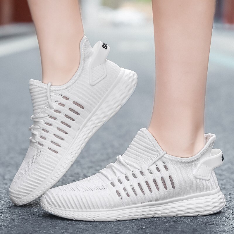PINSEN Sneakers Shoes For Women Flats Breathable Mesh Casual Shoes Woman Lace-up Comfortable Trainers Ladies Shoes