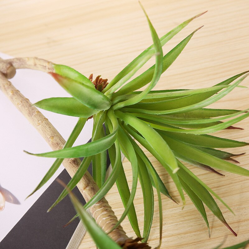 Simulation Big sword Leaf 2 Heads Real touch Artificial plant pastoral style Wedding decoration for home party