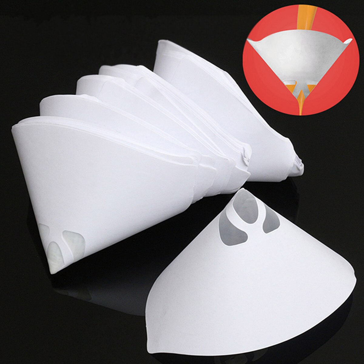 50pz bella Vernice Filtri di Carta 147/190/400 micron Setaccio Filtro nylon maglia rete Imbuto Cono Conico Filtri