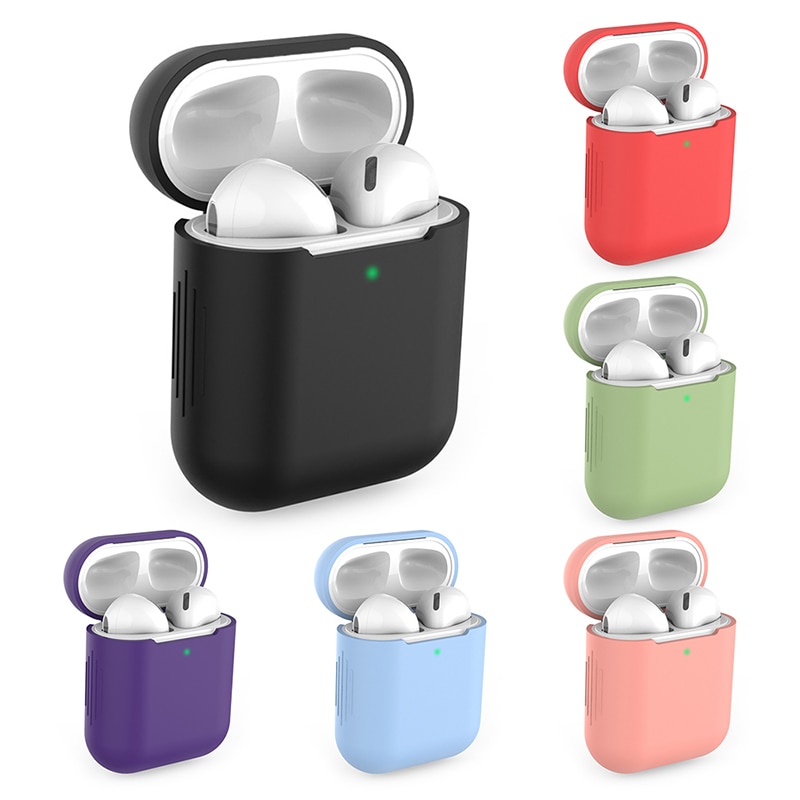 Funda de silicona para Apple Airpods 1/2, funda protectora para auriculares, funda protectora para Apple Airpods 2/1