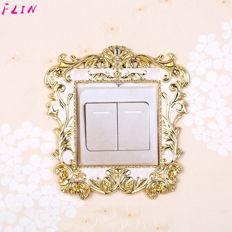 Pegatina de interruptor de hoja acrílica, accesorios de pegatina de pared, cubierta de decoración de enchufe para interruptor, sala de estar, Hotel, decoración de encendido y apagado