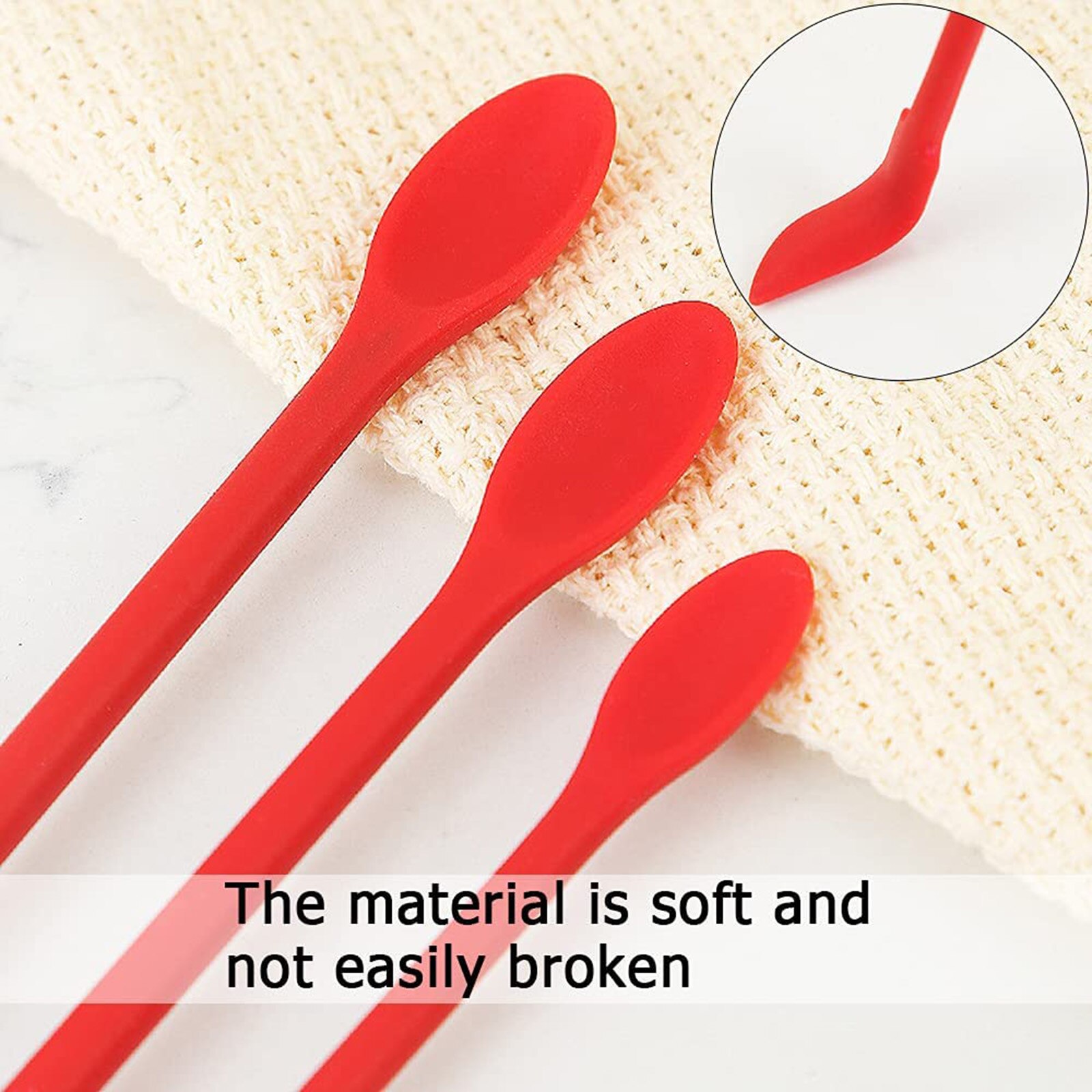 Mini Silicone Spatulas Double Head Long Thin Handle Scrapers Spoon Kitchen Tools for Fruit Jam Cake Sauce Mayonnaise