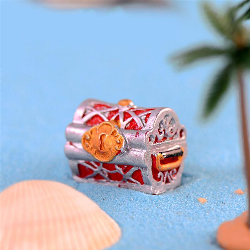 4Pcs Miniature Treasure Box Practical Miniature Durable Treasure Box Undersea Decoration Jewelry Chest for Aquarium Fish Tank