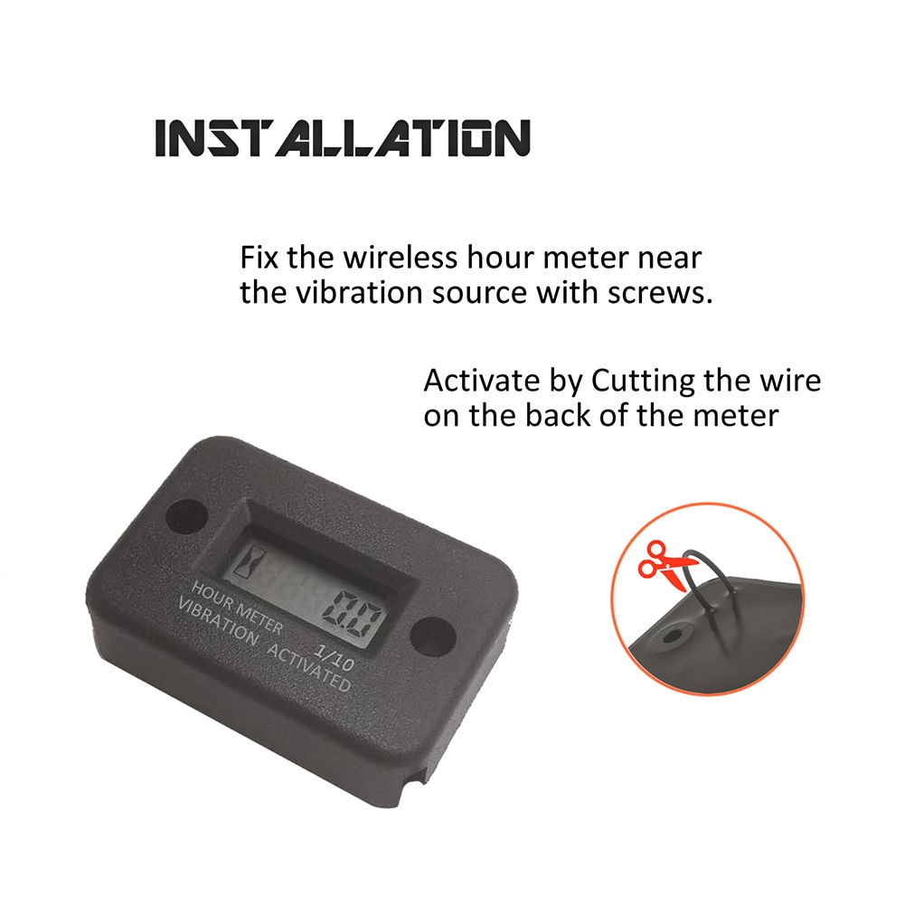 Tach Maintenance Hour Meter Tachometer for 2 or 4 Stroke Gas Engine Motorcycle Small Engines Boat Motorcycle Accessories