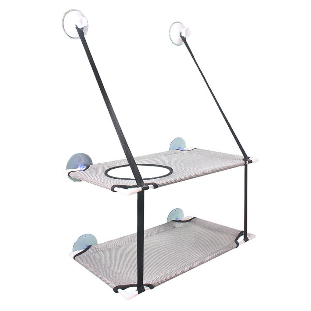 Hamak dla kota okno łóżko zwierzę domowe lato hamak łóżko łóżko domu salon przyssawka ściany wiszące zwierzę domowe siatka oddychające łóżko hamak: szary podwójnie warstwa