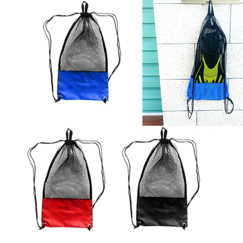 3 stuks trekkoord mesh opbergzak voor buiten, trekkoordtas voor kamperen in de buitenlucht