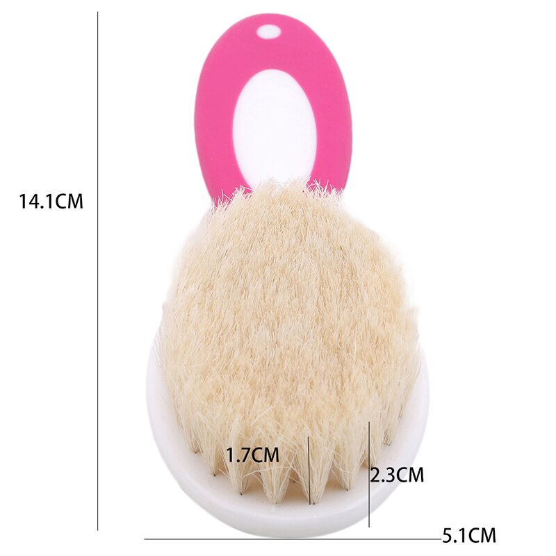 Cepillo para recién nacido y peine, conjunto de cerdas suaves y peine de madera, herramienta para el cuidado del cabello infantil, Kit de masaje para bebés, cepillo puro