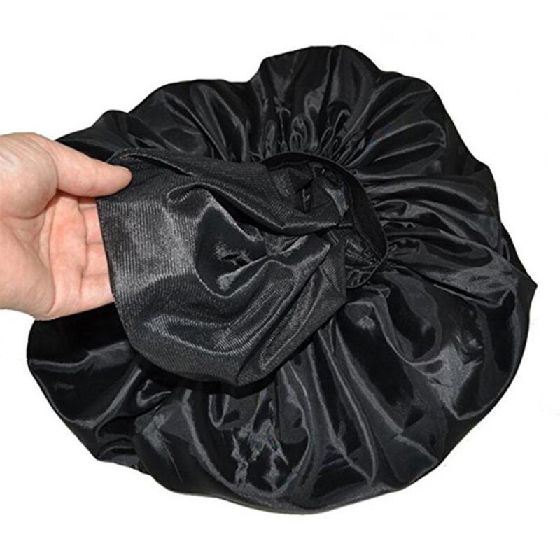 Gorro femenino de Color sólido para ducha, Super Gigante de seda satinada, resistente al agua, cuidado del cabello, gorro grande de seda satinado, gorro para dormir, 4 unidades