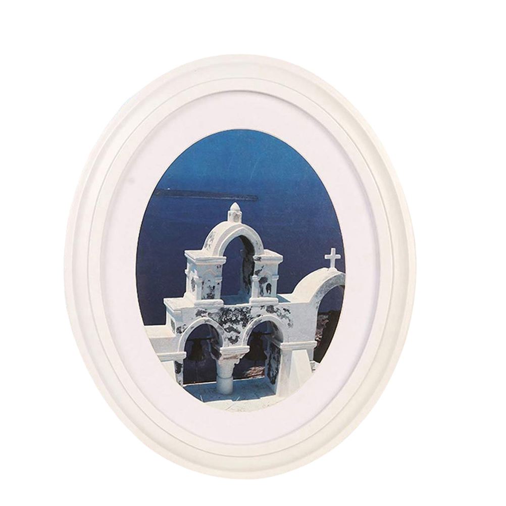 7 tommer /10 klassisk træ oval form fotoramme væghængende dekoration billedramme med sømløs søm og s søm – Grandado