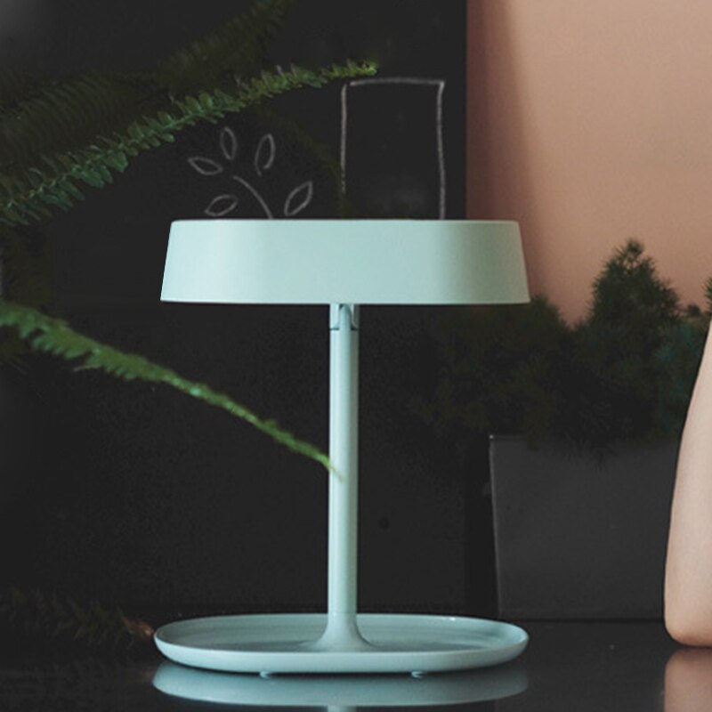 Led-tafellamp, kaptafelspiegel, usb-oplaadfunctie, omklapbare nachtkastje, slaapzaallamp, opbergspiegel