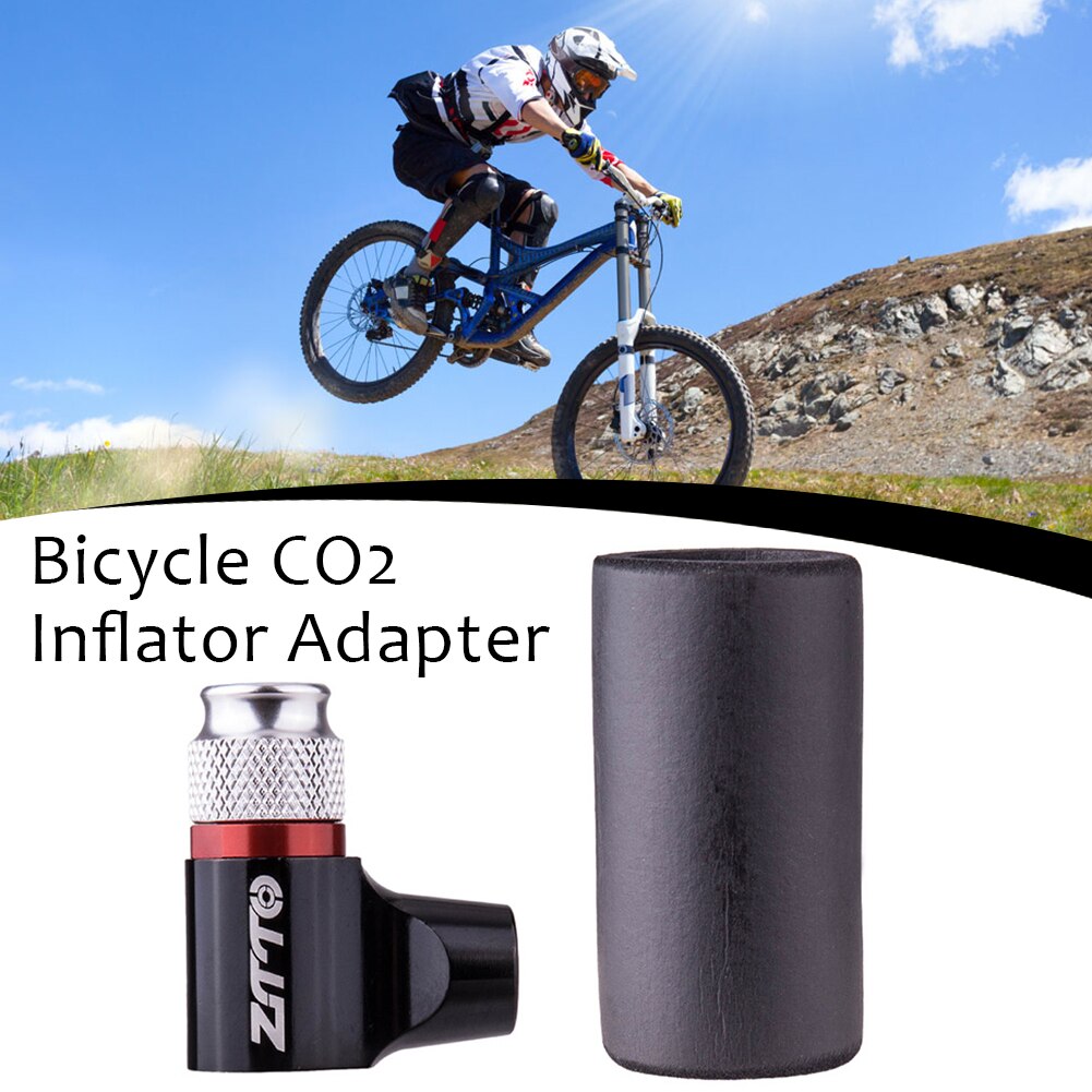 Fiets CO2 Inflator Adapter Fiets Handpomp Hoofd Mini Opblaasbare Bike Pomp Aluminium Air Inflator Accessoires