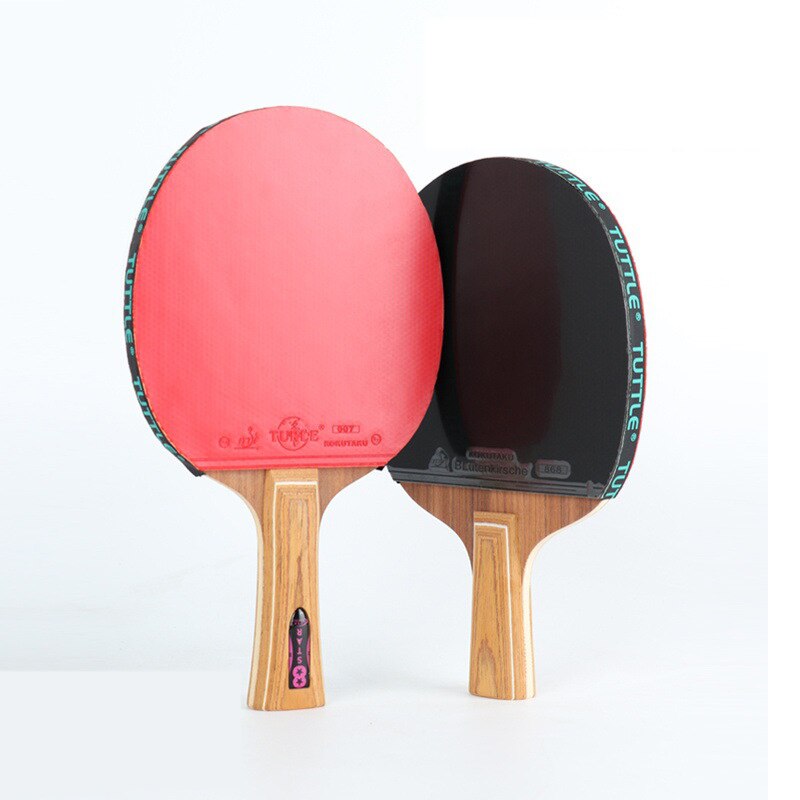 Tuttle 8 Ster Tafeltennis Racket Professionele Ping Pong Bat Palissander Pingpong Blade Met Hoge Kleverige Rubber