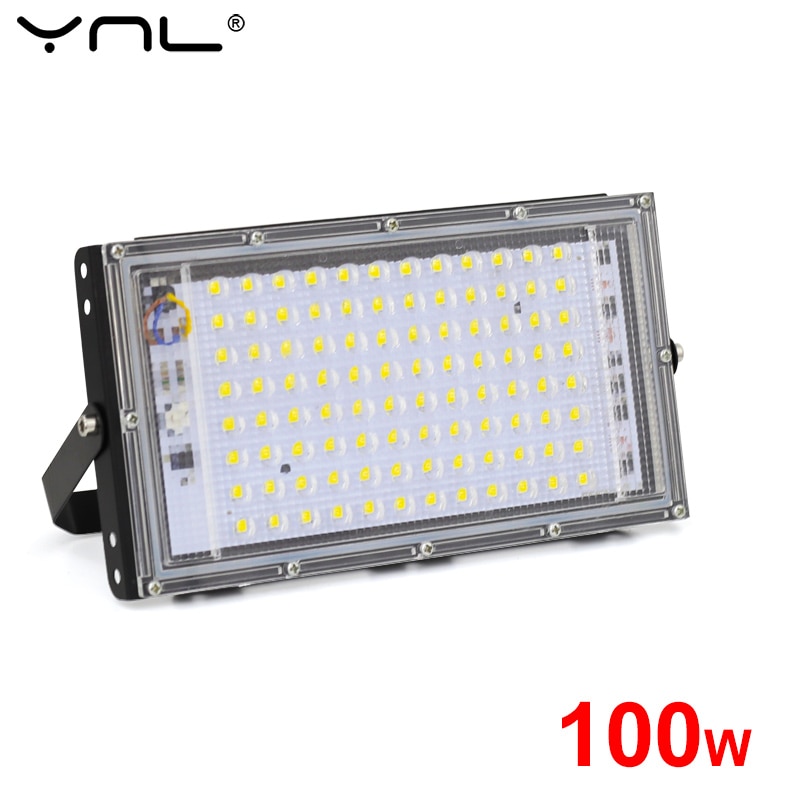 100w ledet flomlys  ac 220v 240v vanntett  ip65 utendørs projektor flomlys ledet reflektor søkelyset gatelampe belysning