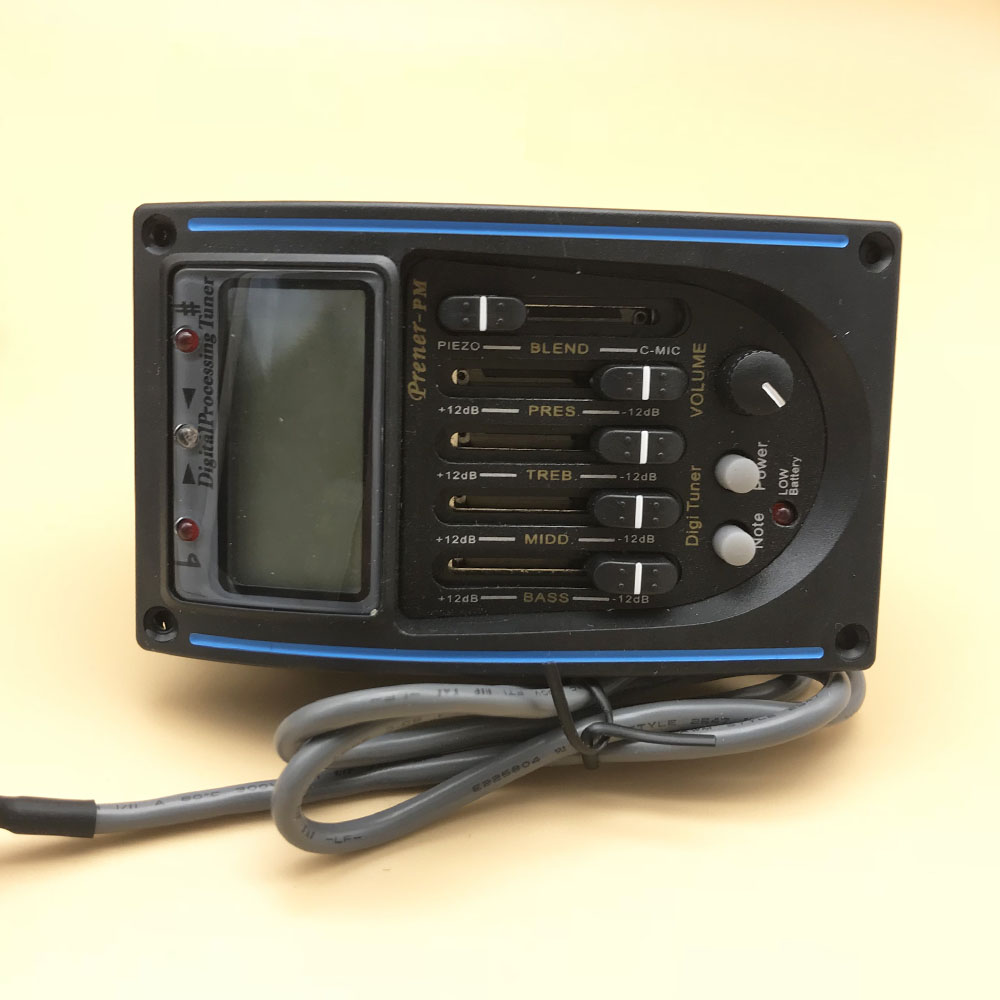 LC-5 5 Bands Akustische Gitarre Pickup EQ Preamp LCD Tuner Piezo Pickup Equalizer-System mit Mikrofon