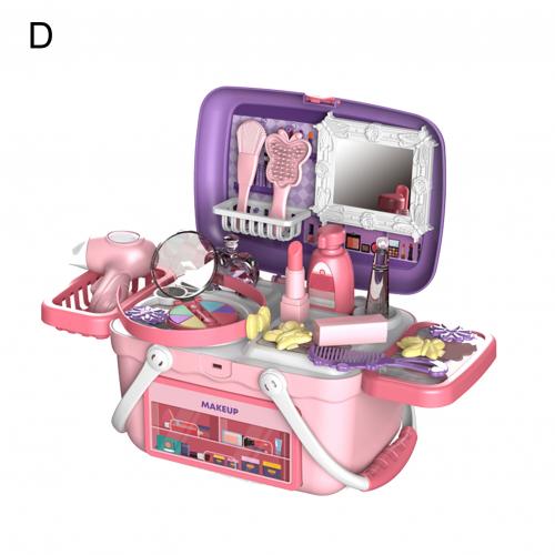 Children Simulation Food Cooking Color Changing Barbecue Kitchen Play House Toy: D