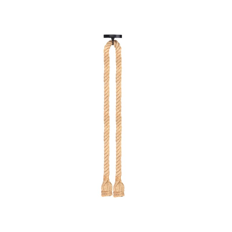 Corde de chanvre pendentif lumières vintage rétro personnalité industrielle suspension lampe pour loft salon restaurant Edison lampe à main: 5m / E27  double heads