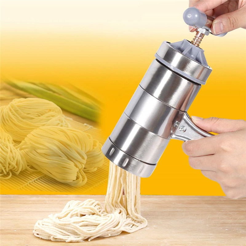 Manuel rustfri stål nudler maker presse pasta maskine crank cutter frugter juicer kogegrej gør spaghetti køkkenredskaber
