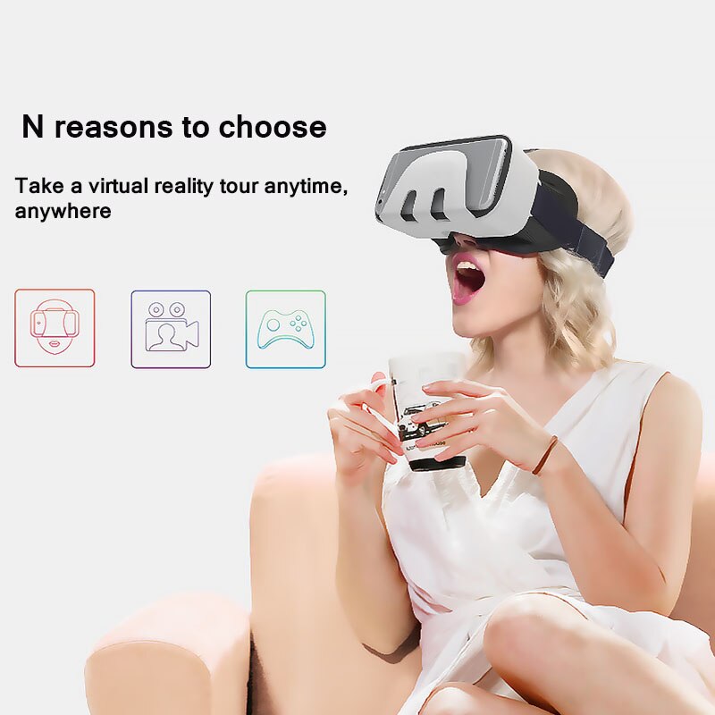3D Films Games Bril Vr Doos Voor Google Kartonnen Meeslepende Virtual Reality Headset Met Controller Voor 4.7-6.0 "smartphone