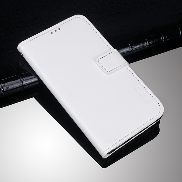 Til oppo  a5 etui tegnebog flip business læder fundas telefon etui til oppo  a5 cover capa med kort slot tilbehør: Hvid