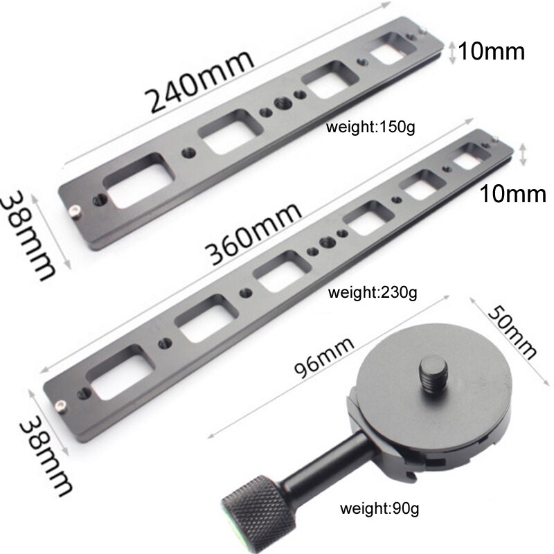 Slide Rail Verlengen Quick Release Plaat Dubbele Montage Klem Panoramisch Lange-Focus Zoom Lens Beugel Voor Arca Swiss Statief bal