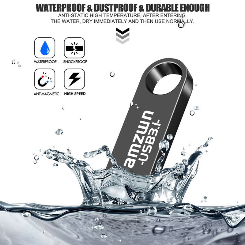 Metall USB3.1 Blitz Antrieb Pendrive 8GB 16GB 32GB 64GB hoch Geschwindigkeit Erinnerung Stock U Disk 128GB wasserdicht Schlüssel Ring Stock Schlüssel