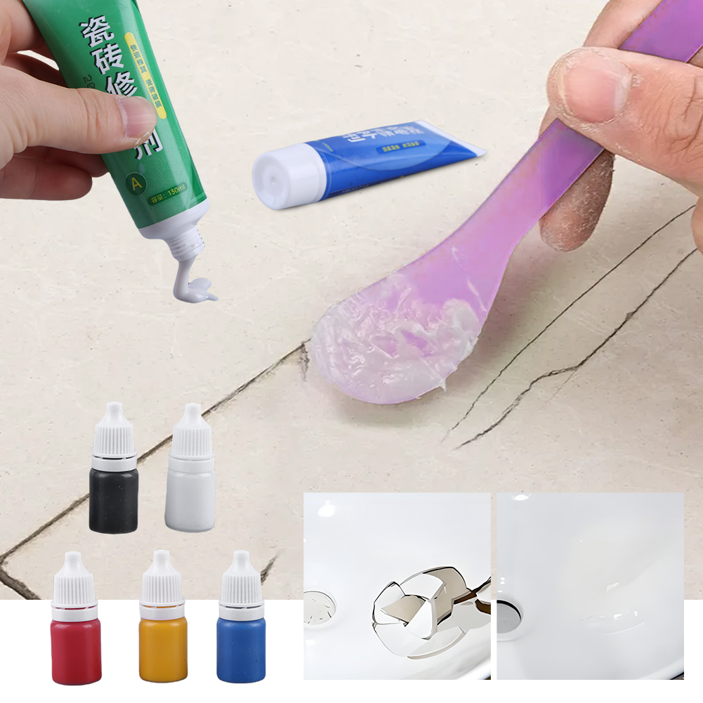 Tile Repair Kit Marble Repair Kit Tile Stone Crack Repair Kit Ceramic Tile Repair Paste for Cracks Holes Chips Scratches Dents