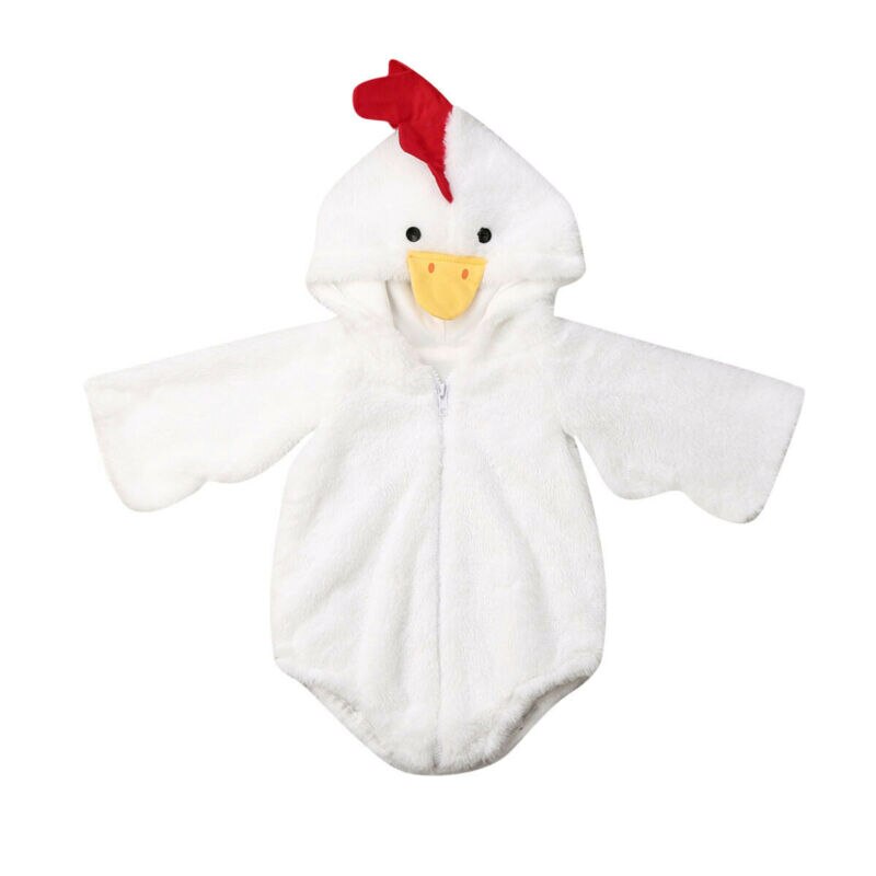 Kids Baby Girl Boy Fuzzy Chick Romper Jumpsuit Outfits Halloween Cosplay Costume