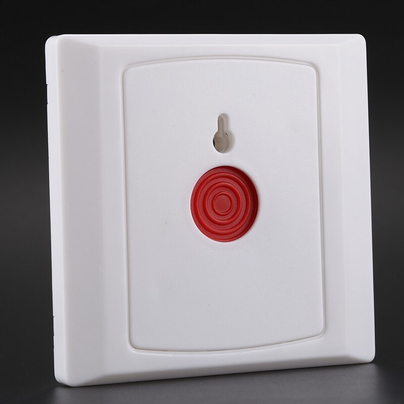 Bouton panique d'urgence de bureau familial carré blanc