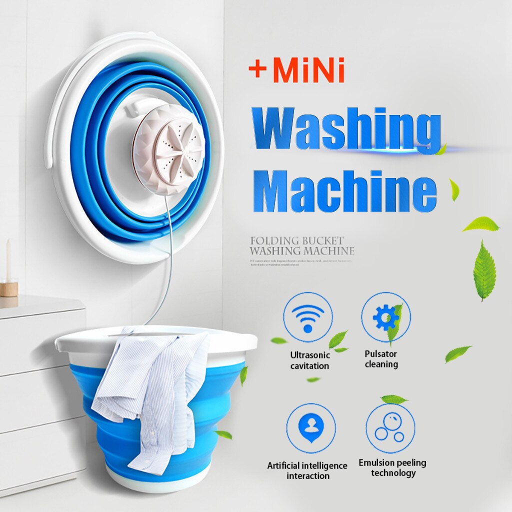10L Laundry Portable Mini Turbo Washing Machine With Foldable Usb Powered Laundry Washer Folding Laundry Tub Washing Machine: Default Title