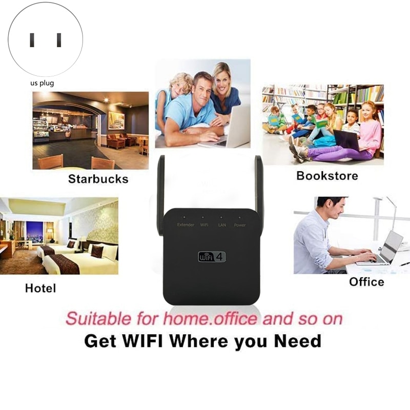 Wifi Repeater Wireless Wifi Extender Router 300Mbps WiFi Amplifier Wifi Booster Long Range Wi-Fi Repeater