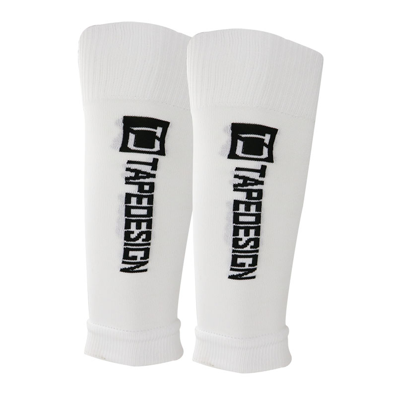 1 Paar Fußball-Fußball-Schienbeinschoner für Teenager, Socken, Polster, professionelle Schilde, Legging, Schienbeinschoner, Ärmel, Schutzausrüstung: WHITE